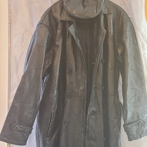 Italian Stone Design I Full Length Leather Coat (NWOT) - Picture 6 of 6